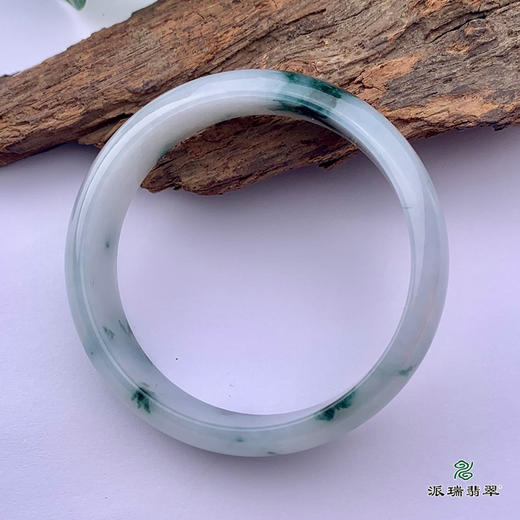 派瑞翡翠 翡翠手镯 糯种 飘花 商品图4