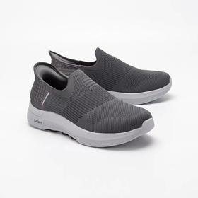 源之民时尚休闲飞织面料橡塑底运动健步男鞋