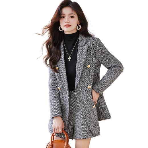 娜璐多 名媛小香风套装2023秋季新款高级感西装气质女神范御姐炸街两件套 商品图4