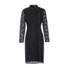 EITIE爱特爱气质优雅钉珠修身显瘦温柔黑色蕾丝连衣裙秋季新款C2307214 商品缩略图5