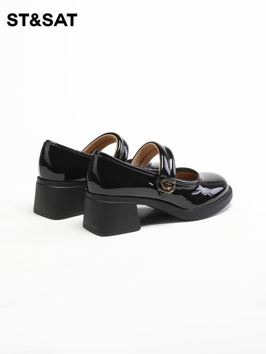 星期六圆头高跟玛丽珍单鞋皮鞋SS33111220 商品图6