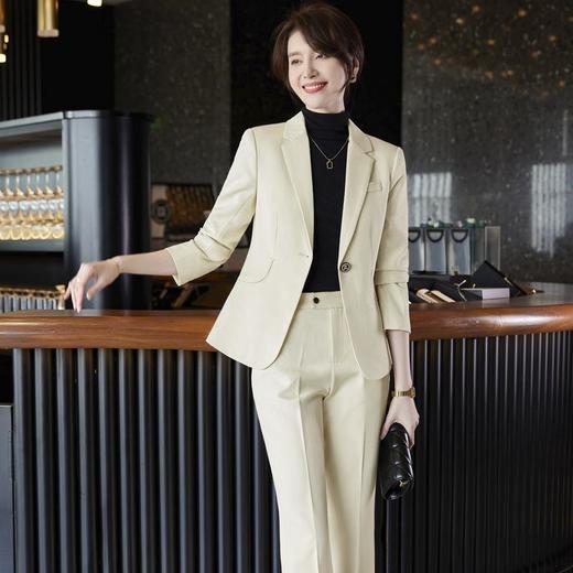 娜璐多 绿色西装外套女2023早秋新款高级感女神范气质时尚西服套装 商品图4