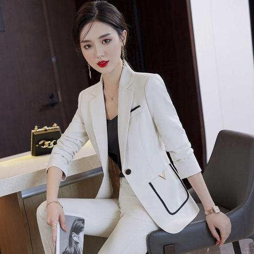 娜璐多 高级感白领通勤套装女2023年春秋新款修身气质洋气时尚西装外套女 商品图3
