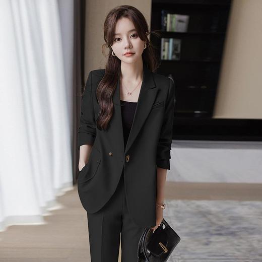 娜璐多 时尚西装套装女2023秋季新款高端气质女神范修身通勤正装西服套装 商品图3