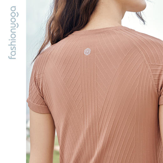 F13309Q弹条纹一体织短袖（不含胸垫） 商品图6