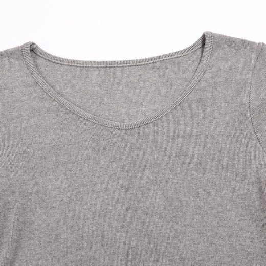 都市丽人舒暖保暖衣女负5至5度适穿双面磨毛罗纹中厚款单件保暖衣上衣秋衣LW3DA5 商品图4