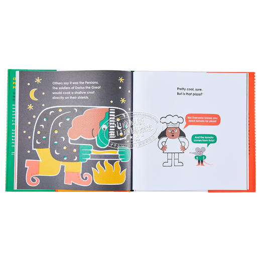 【中商原版】Greg Pizzoli Pizza A Slice of History 比萨饼的故事 英文原版 进口图书 儿童绘本 故事图画书 商品图6