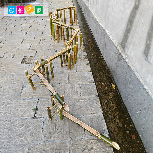玩水竹架竹桩水渠沙水玩具 商品图1