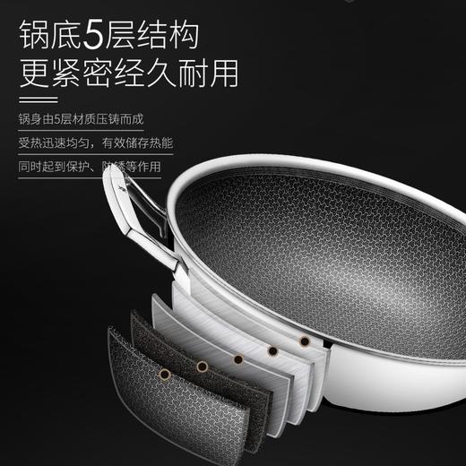 WMF AWF 炒锅不锈钢蜂窝炒菜锅30CM 电磁炉燃气通用 炒锅蜂窝晶盾升级(配玻璃盖) 商品图1