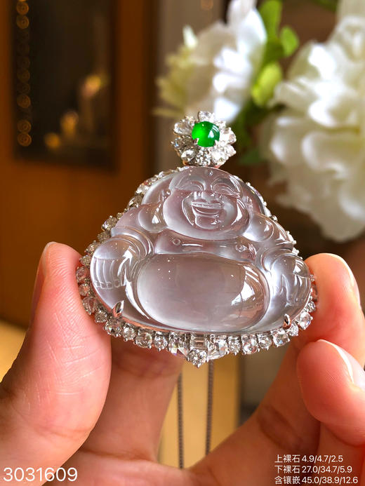 3031609，玻璃佛公吊坠。具体价格微信咨询 商品图1