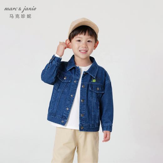 马克珍妮秋装新款 男童趣味外星人涂鸦纯棉牛仔外套231390 商品图1