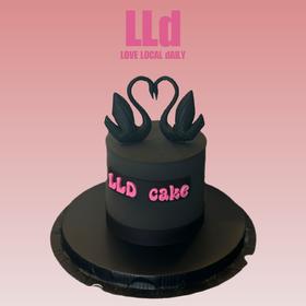 INS复古 BLACKPINK黑天鹅· 奶油霜蛋糕