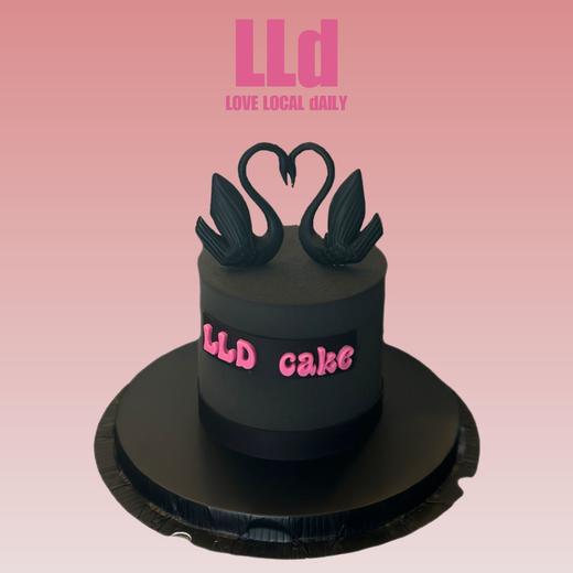 INS复古 BLACKPINK黑天鹅· 奶油霜蛋糕 商品图0