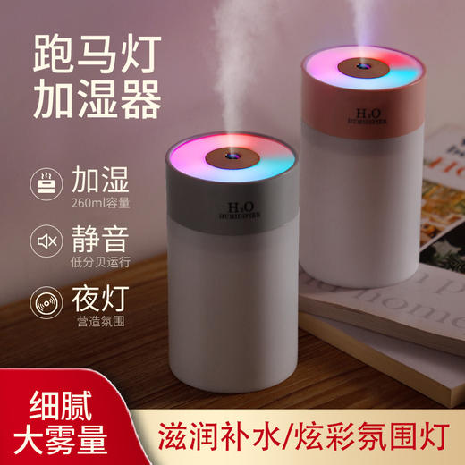 超声波震动，湿气浓郁!加湿器小型家用usb卧室车载超声波香薰空气增湿器lm 商品图1