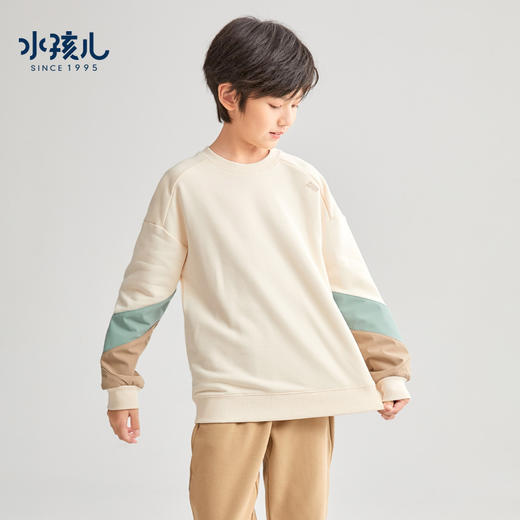 水孩儿童装秋冬新款男童卫衣时尚潮流宽松圆领运动中大童长袖上衣 商品图4