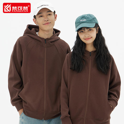 纯棉卫衣定制工作服印logo秋冬长袖连帽团建聚会活动广告工服外套 商品图2