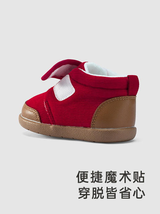 英氏儿童鞋灯芯绒休闲鞋2023秋冬新款魔术贴学步鞋YFXHJ4P204A 商品图4