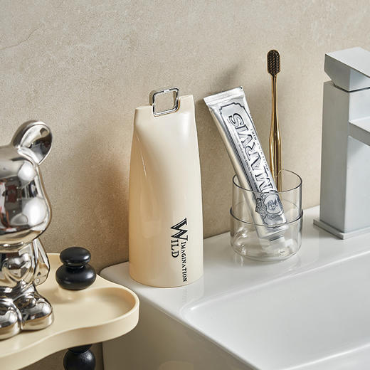 「 ins高颜值奶油风」旅行洗漱牙具盒 旅游牙刷牙杯套装 便携式颜值漱口杯牙膏口腔护理收纳整理盒 商品图2