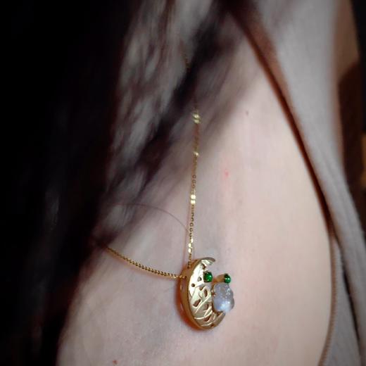 【童话】18k镶嵌翡翠项坠 商品图12