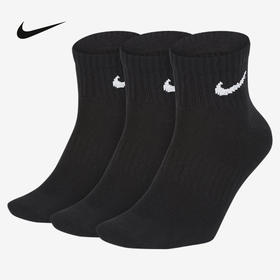 NIke/耐克袜子男女薄运动透气休闲运动袜中筒三双装SX7677-010