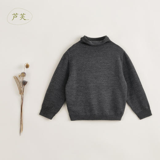 【马克珍妮 芦芙】秋装新款 女童半高领纯绵羊毛打底针织衫231920 商品图4
