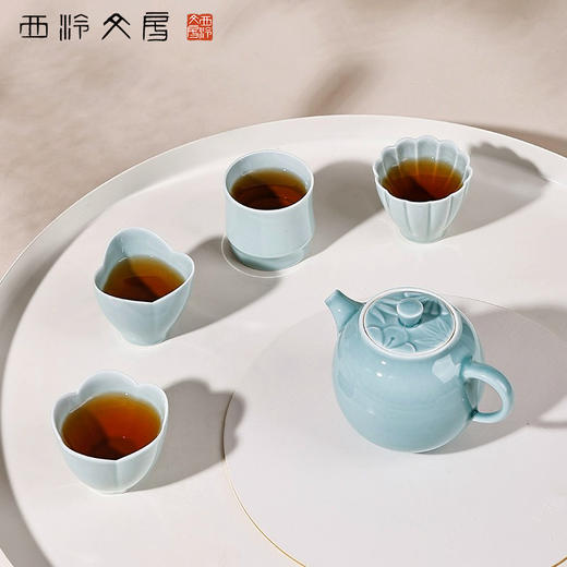 西泠文房 知君子茶器茶具套装梅兰竹菊一壶四杯中式文房茶室工夫茶品茗商务文房礼盒中秋送礼 商品图2
