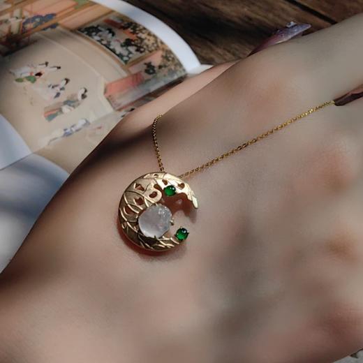 【童话】18k镶嵌翡翠项坠 商品图2