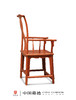红桥红  家具严选  缅甸花梨(大果紫檀）  【素面高靠背四出头官帽椅】 商品缩略图3