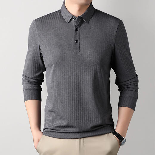 【新款DDA】大依优型大码长袖Polo衫翻领加肥加大肥佬休闲商务宽松透气上衣秋装 商品图0