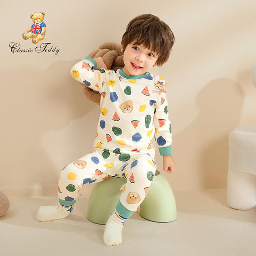 【精典泰迪】【90-140】男童秋冬款保暖内衣秋衣秋裤套装 商品图4