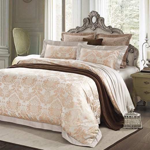 富安娜提花床单四件套-翡翠罗浮 商品图0