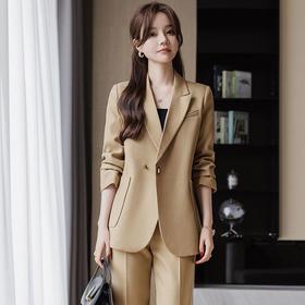 娜璐多 时尚西装套装女2023秋季新款高端气质女神范修身通勤正装西服套装