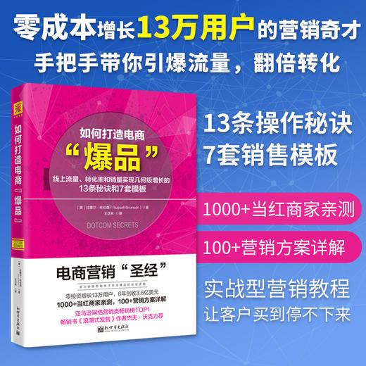 【李炳池老师推荐】如何打造电商爆品：线上流量、转化率和销量实现几何级增长的13条秘诀和7套模板 商品图0
