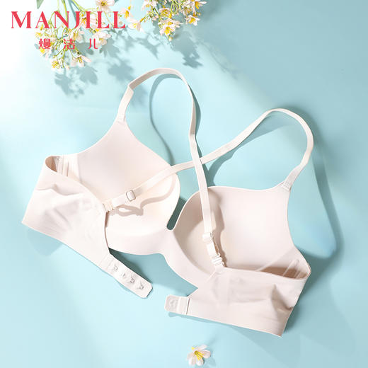 熳洁儿 聚拢美背光面文胸小胸显大软糖立体杯轻松聚拢一带两穿无痕舒适内衣23261531 商品图4