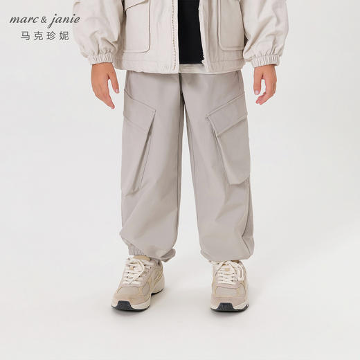 马克珍妮秋装新款 男童户外风大口袋工装束脚休闲裤231690 商品图0