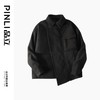 PINLI品立2023秋冬新品男士翻领短款呢大衣不规则宽松潮呢子外套B233102032 商品缩略图5