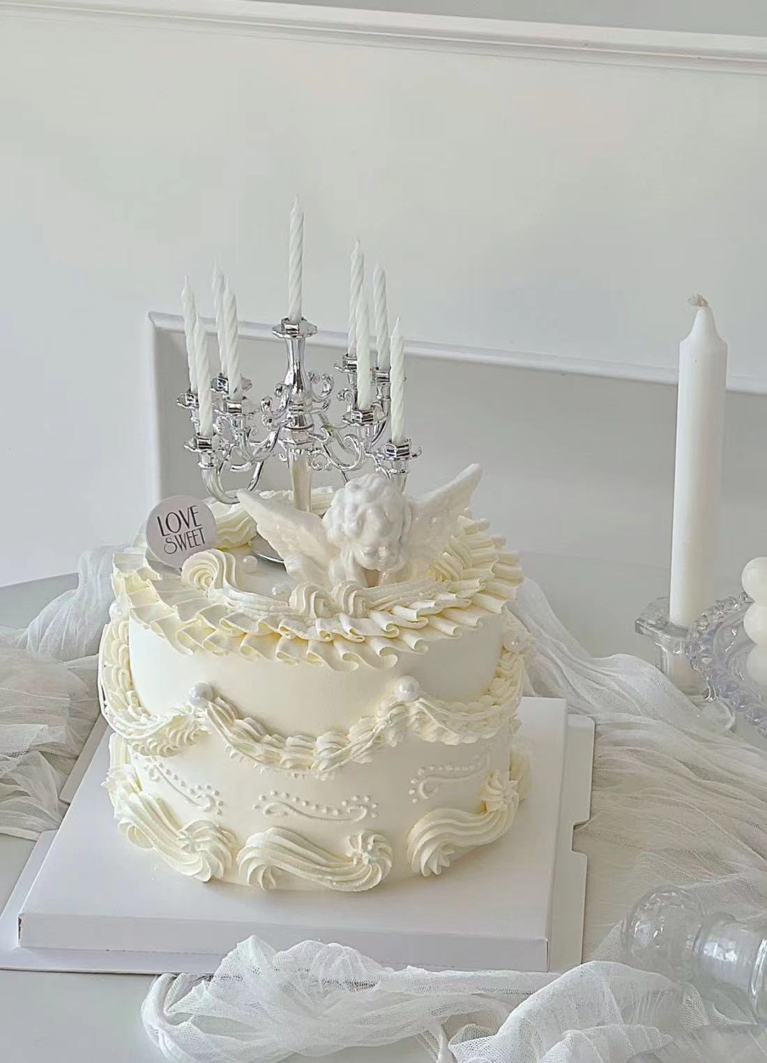 黑巢-高级复古烛台蛋糕