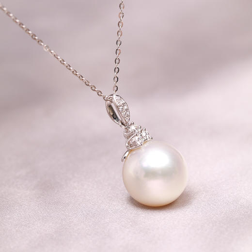 美裕 金18K海水珍珠吊坠 南洋珠吊坠13-13.5mm白 106439 商品图2