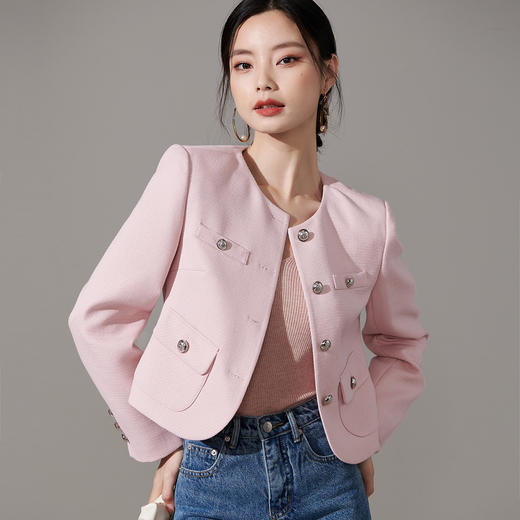 芳外【华夫格减龄色外套】2024秋季新款名媛风女式外套 商品图1