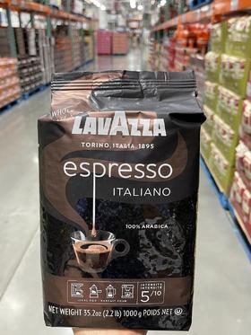 LAVAZZA 拉瓦萨意式浓缩中度咖啡豆1000g。美国代购，无中文标签，介意慎拍 H