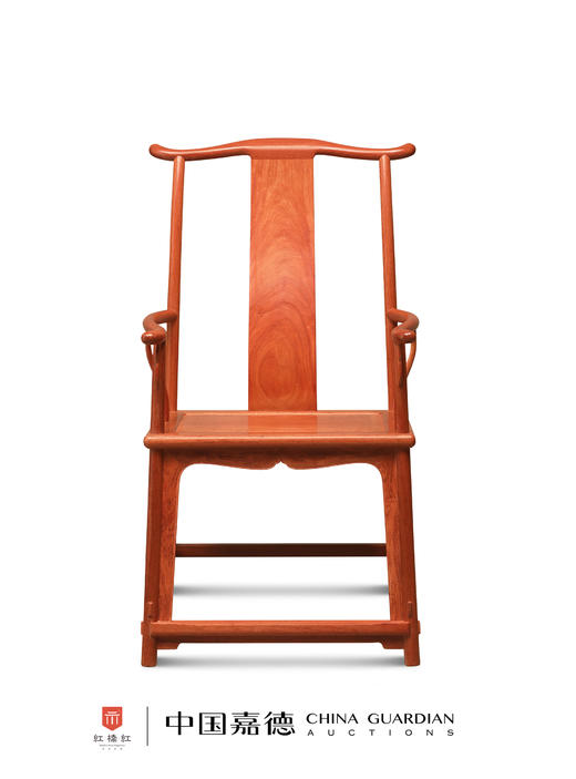 红桥红  家具严选  缅甸花梨(大果紫檀）  【素面高靠背四出头官帽椅】 商品图1