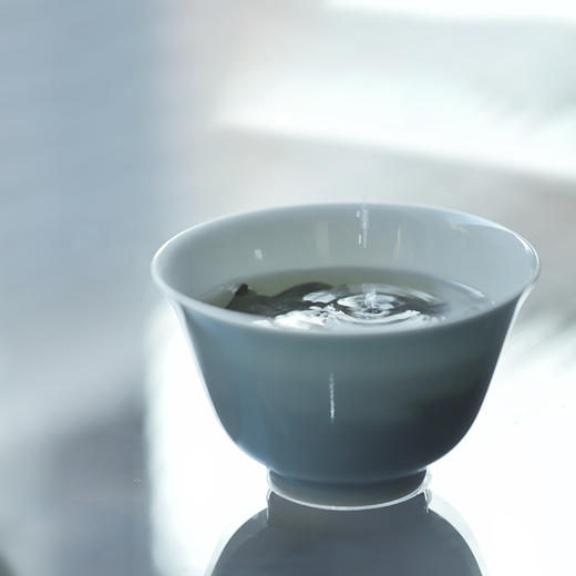 景德镇 忘言/知鱼在川茶碗 手绘盖碗带盖泡茶茶盏茶碗手绘陶瓷茶具 商品图6