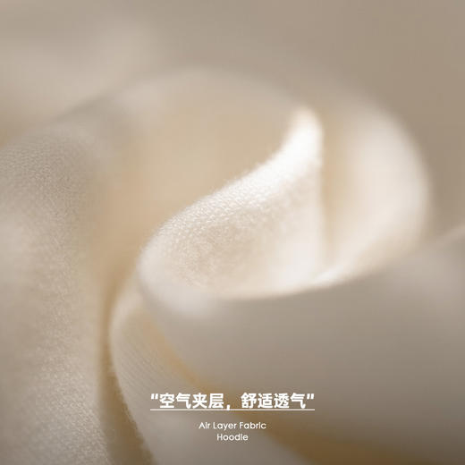 马登美式休闲空气层连帽卫衣宽松复古纯色套头小众上衣秋季女 商品图1