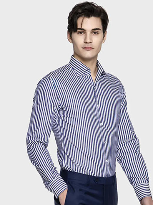 callisto蓝色纯棉衬衫长袖 ASSTL093T 商品图1