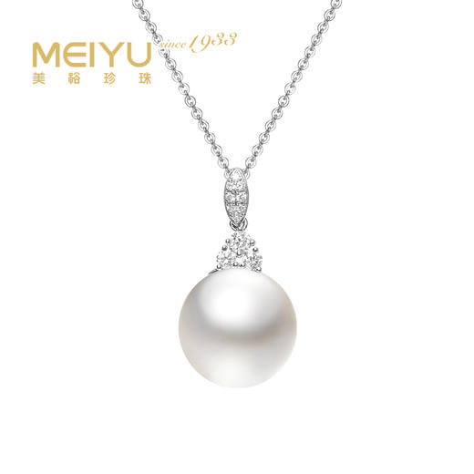 美裕 金18K海水珍珠吊坠 南洋珠吊坠13-13.5mm白 106439 商品图0
