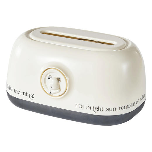 「两款配色！奶油风」桌面颜值纸巾盒 客厅ins奶油风茶几摆件 居家日用创意弹簧壁挂抽纸盒收纳整理 商品图4