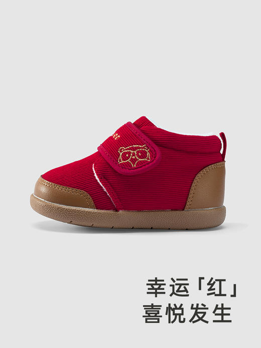 英氏儿童鞋灯芯绒休闲鞋2023秋冬新款魔术贴学步鞋YFXHJ4P204A 商品图1