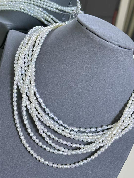 超性价比 3.5-4mm 极强光 无核淡水野生keshi 两种长度 商品图3