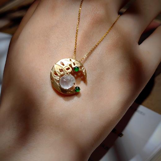 【童话】18k镶嵌翡翠项坠 商品图8