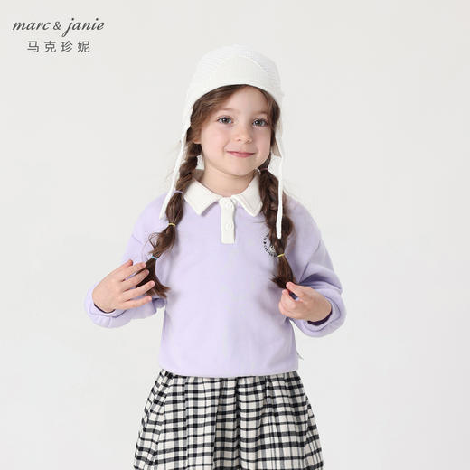 马克珍妮秋装新款 女童兔子满印polo领运动卫衣 儿童上衣231596 商品图1